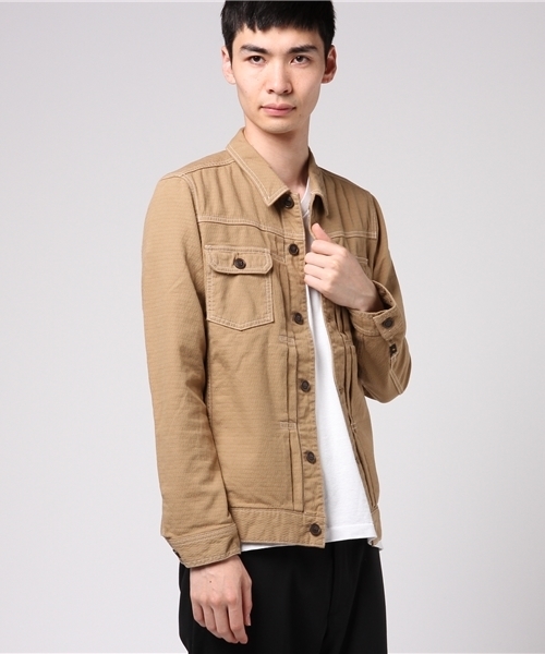 291295=HOMME(ニーキューイチニーキューゴーオム)の「【291295=HOMME】 2nd Type ドビージャガード(ブルゾン・メンズ・カーキ/ベージュ/ネイビー/オフホワイト・2/3/4)」の2枚目の写真