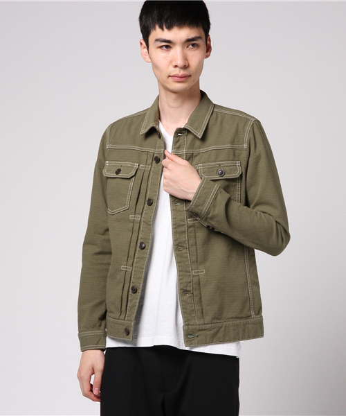 291295=HOMME(ニーキューイチニーキューゴーオム)の「【291295=HOMME】 2nd Type ドビージャガード(ブルゾン・メンズ・カーキ/ベージュ/ネイビー/オフホワイト・2/3/4)」の3枚目の写真