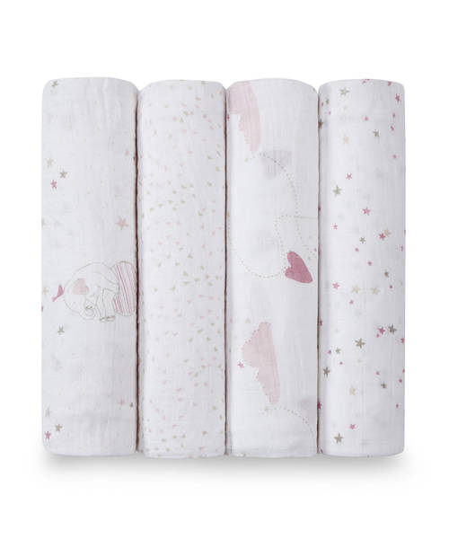 aden + anais (エイデンアンドアネイ)の「スワドル 4枚入り(おくるみ・キッズ・桜/スモークピンク/ベビーピンク/ダークパープル/パープル/サーモンピンク/コーラルピンク/ピンク系その他2/ピンク系その他3/ピンク系その他4/レッド系その他/ブルー/ライトブルーグレー/ピンク系その他5/ブルー系その他4/ホワイト系その他/サファリグリーン/レッド/イエロー/ライトイエロー/ブルー系その他/ピンク系その他/ホワイト系その他2/ホワイト×レッド/ホワイト×グレー/ピンク・FREE)」の15枚目の写真