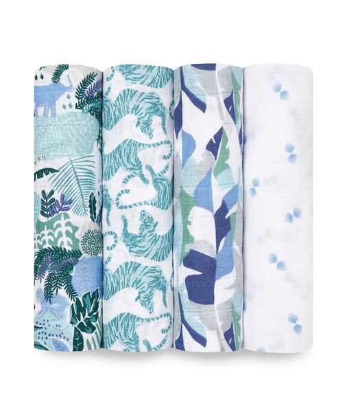 aden + anais (エイデンアンドアネイ)の「スワドル 4枚入り(おくるみ・キッズ・桜/スモークピンク/ベビーピンク/ダークパープル/パープル/サーモンピンク/コーラルピンク/ピンク系その他2/ピンク系その他3/ピンク系その他4/レッド系その他/ブルー/ライトブルーグレー/ピンク系その他5/ブルー系その他4/ホワイト系その他/サファリグリーン/レッド/イエロー/ライトイエロー/ブルー系その他/ピンク系その他/ホワイト系その他2/ホワイト×レッド/ホワイト×グレー/ピンク・FREE)」の7枚目の写真