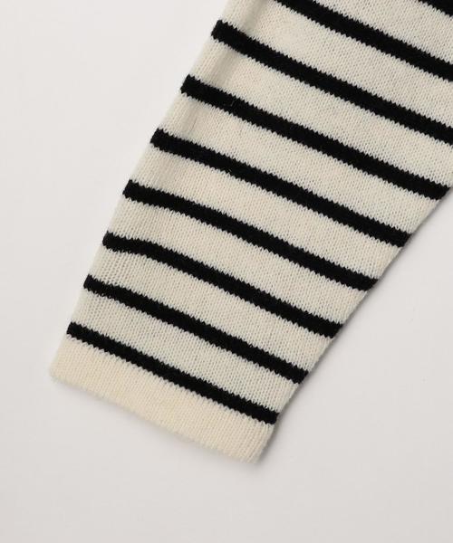 coen（コーエン）の「【手洗い可】ラムウールブレンドボーダーウォッシャブルボートネックニット（ニット/セーター・メンズ・ブラック/グレー/オフホワイト・SMALL/MEDIUM/LARGE/X-LARGE）」の6枚目の写真