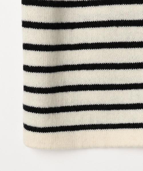 coen（コーエン）の「【手洗い可】ラムウールブレンドボーダーウォッシャブルボートネックニット（ニット/セーター・メンズ・ブラック/グレー/オフホワイト・SMALL/MEDIUM/LARGE/X-LARGE）」の7枚目の写真