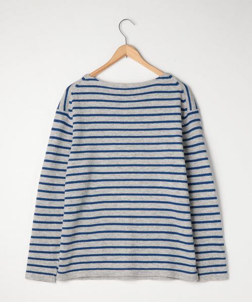 coen（コーエン）の「【手洗い可】ラムウールブレンドボーダーウォッシャブルボートネックニット（ニット/セーター・メンズ・ブラック/グレー/オフホワイト・SMALL/MEDIUM/LARGE/X-LARGE）」の10枚目の写真