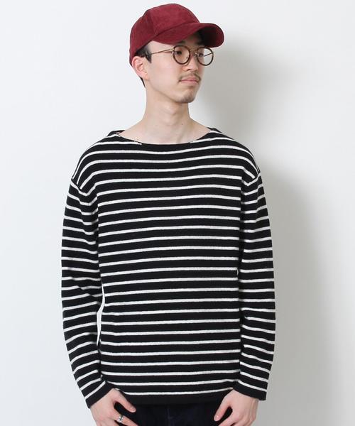 coen（コーエン）の「【手洗い可】ラムウールブレンドボーダーウォッシャブルボートネックニット（ニット/セーター・メンズ・ブラック/グレー/オフホワイト・SMALL/MEDIUM/LARGE/X-LARGE）」の22枚目の写真