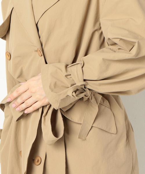 Another Edition（アナザーエディション）の「ロングボリュームトレンチ（トレンチコート・レディース・ブラック/ピンク/ベージュ・SMALL/MEDIUM）」の22枚目の写真