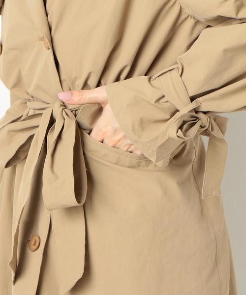 Another Edition（アナザーエディション）の「ロングボリュームトレンチ（トレンチコート・レディース・ブラック/ピンク/ベージュ・SMALL/MEDIUM）」の14枚目の写真
