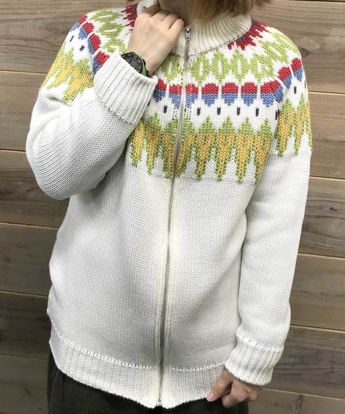 GREEN BOWL（グリーンボウル）の「GREEN BOWL Cowichan　Sweater/グリーンボウル ノルディック 柄 カウチン セーター（ニット/セーター・メンズ・チャコールグレー/キナリ・38/36）」の14枚目の写真