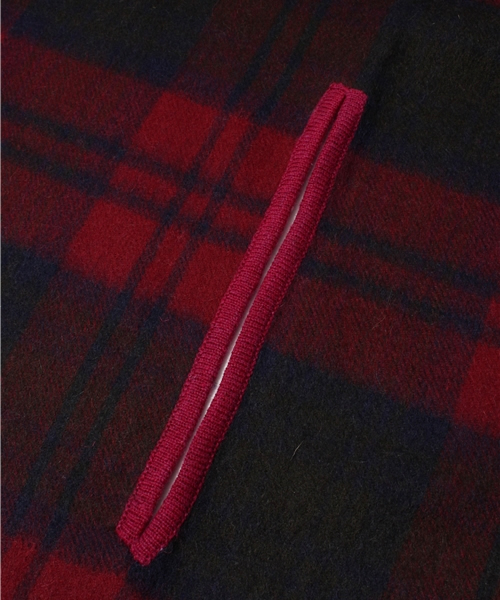 coen（コーエン）の「ウールチェック2WAYストール（ストール/ショール・レディース・レッド/ケリー/ダークグリーン/ネイビー・フリー）」の9枚目の写真