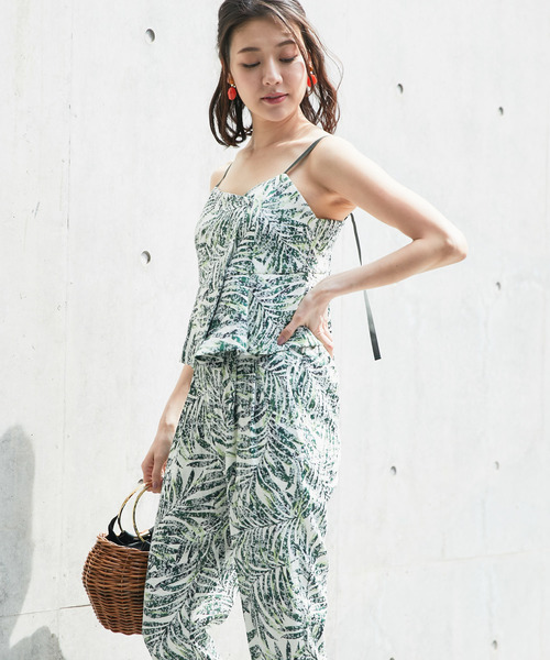 RIVE DROITE（リヴドロワ）の「パームリーフビスチェ（Tシャツ/カットソー・レディース・カーキ/グリーン/ホワイト/サンドベージュ・FREE/0/1）」の4枚目の写真