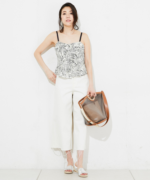 RIVE DROITE（リヴドロワ）の「パームリーフビスチェ（Tシャツ/カットソー・レディース・カーキ/グリーン/ホワイト/サンドベージュ・FREE/0/1）」の19枚目の写真