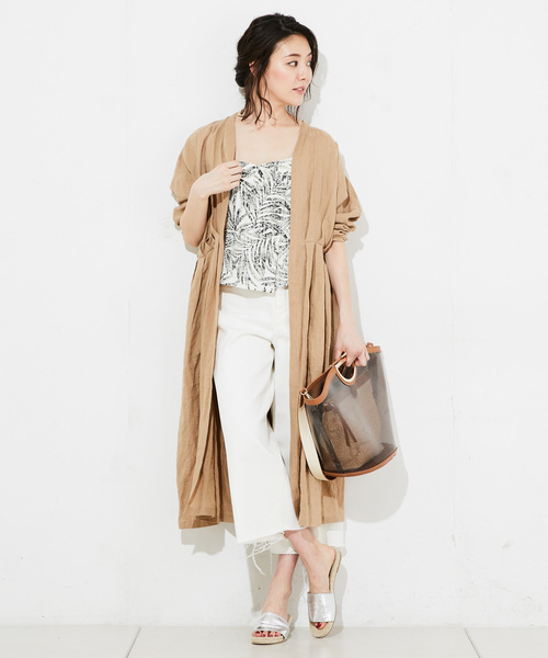 RIVE DROITE（リヴドロワ）の「パームリーフビスチェ（Tシャツ/カットソー・レディース・カーキ/グリーン/ホワイト/サンドベージュ・FREE/0/1）」の22枚目の写真