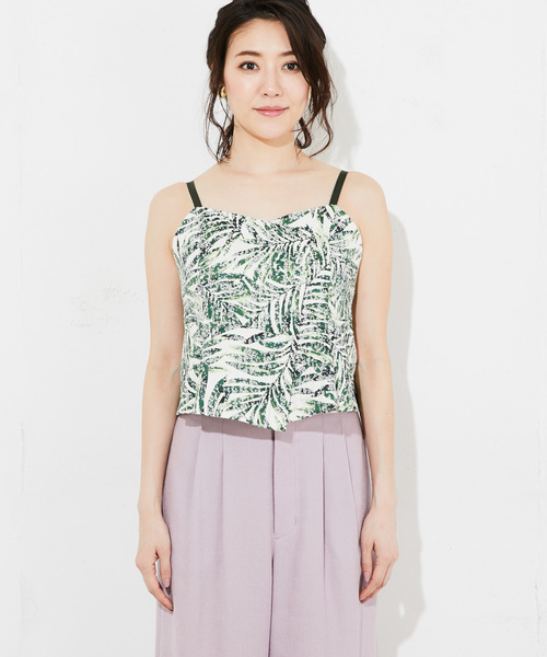 RIVE DROITE（リヴドロワ）の「パームリーフビスチェ（Tシャツ/カットソー・レディース・カーキ/グリーン/ホワイト/サンドベージュ・FREE/0/1）」の20枚目の写真