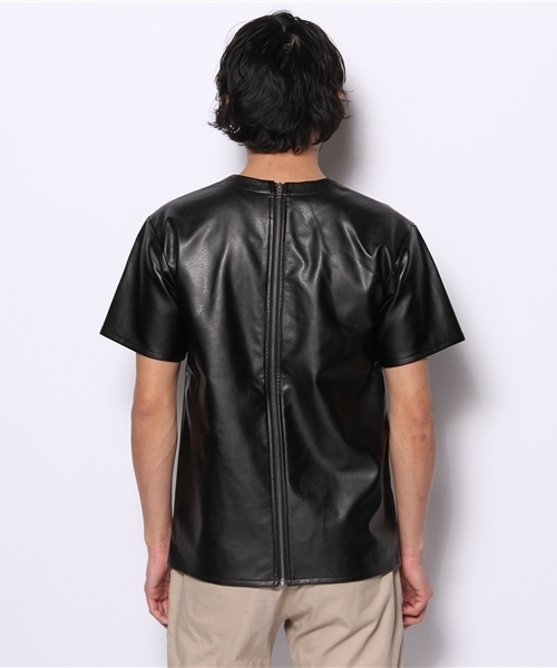 603（ロクマルサン）の「603 バックZIP付き PVC Tシャツ（Tシャツ/カットソー・メンズ・ブラック/オフホワイト/ワイン・40）」の6枚目の写真