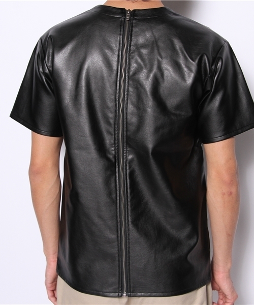 603（ロクマルサン）の「603 バックZIP付き PVC Tシャツ（Tシャツ/カットソー・メンズ・ブラック/オフホワイト/ワイン・40）」の8枚目の写真