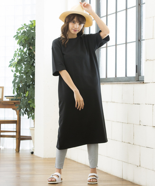 WEGO(ウィゴー)の「WEGO/ミニ裏毛ルーズワンピース(ワンピース・レディース・ブラック/杢グレー/ベージュ・FREE)」の7枚目の写真