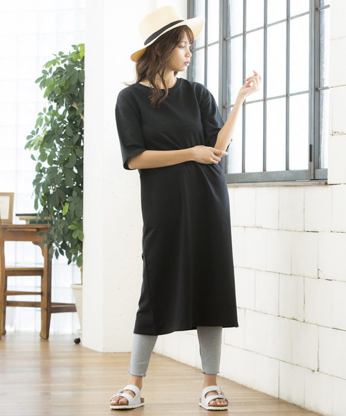 WEGO(ウィゴー)の「WEGO/ミニ裏毛ルーズワンピース(ワンピース・レディース・ブラック/杢グレー/ベージュ・FREE)」の8枚目の写真