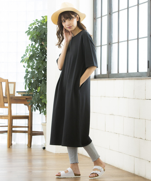 WEGO(ウィゴー)の「WEGO/ミニ裏毛ルーズワンピース(ワンピース・レディース・ブラック/杢グレー/ベージュ・FREE)」の9枚目の写真