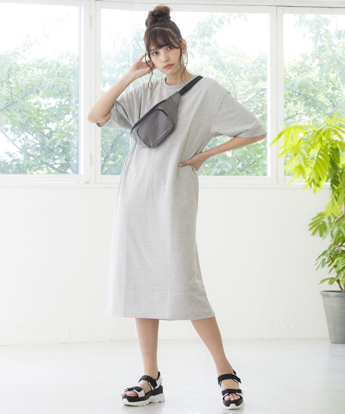 WEGO(ウィゴー)の「WEGO/ミニ裏毛ルーズワンピース(ワンピース・レディース・ブラック/杢グレー/ベージュ・FREE)」の10枚目の写真