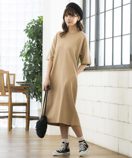 WEGO(ウィゴー)の「WEGO/ミニ裏毛ルーズワンピース(ワンピース・レディース・ブラック/杢グレー/ベージュ・FREE)」の14枚目の写真