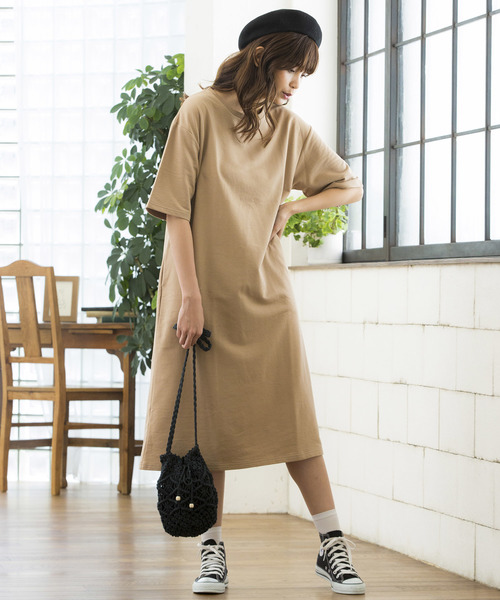 WEGO(ウィゴー)の「WEGO/ミニ裏毛ルーズワンピース(ワンピース・レディース・ブラック/杢グレー/ベージュ・FREE)」の15枚目の写真