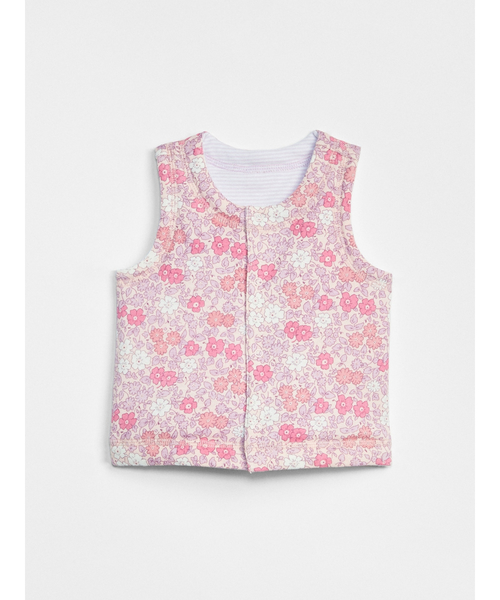 GAP（ギャップ）の「リバーシブル ベスト（ロンパース・キッズ・ピンク/ネイビー・45cm/50cm/60cm/70cm/80ｃｍ/90cm）」の2枚目の写真