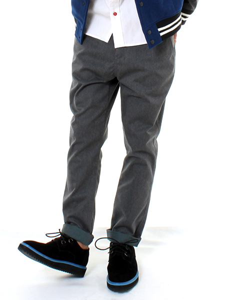 WEGO(ウィゴー)の「WEGO/ダブルフェイスチノパンツ(チノパンツ・メンズ・ダークグレー/ネイビー/ベージュ・MEDIUM/LARGE/SMALL)」の2枚目の写真