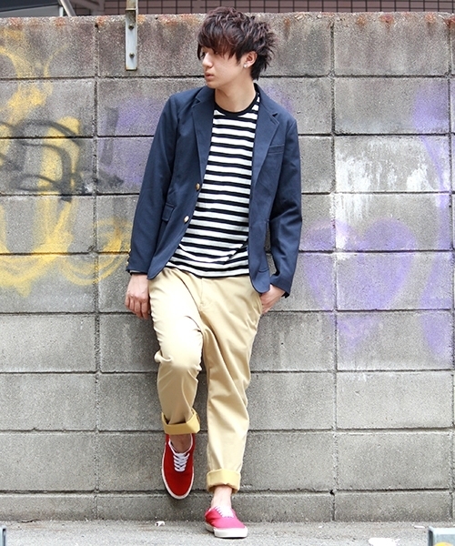 WEGO(ウィゴー)の「WEGO/ダブルフェイスチノパンツ(チノパンツ・メンズ・ダークグレー/ネイビー/ベージュ・MEDIUM/LARGE/SMALL)」の15枚目の写真