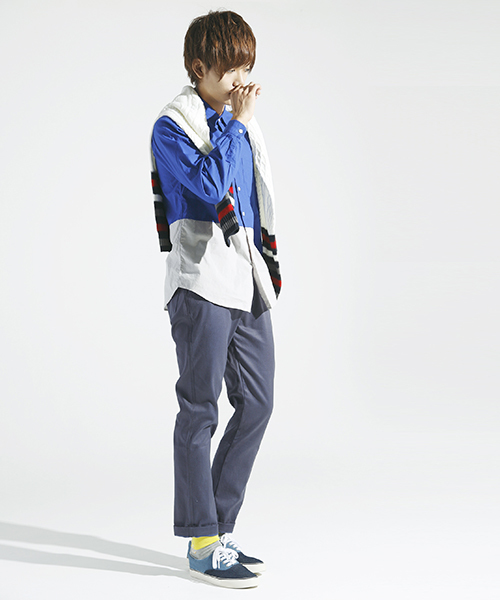 WEGO(ウィゴー)の「WEGO/ダブルフェイスチノパンツ(チノパンツ・メンズ・ダークグレー/ネイビー/ベージュ・MEDIUM/LARGE/SMALL)」の18枚目の写真