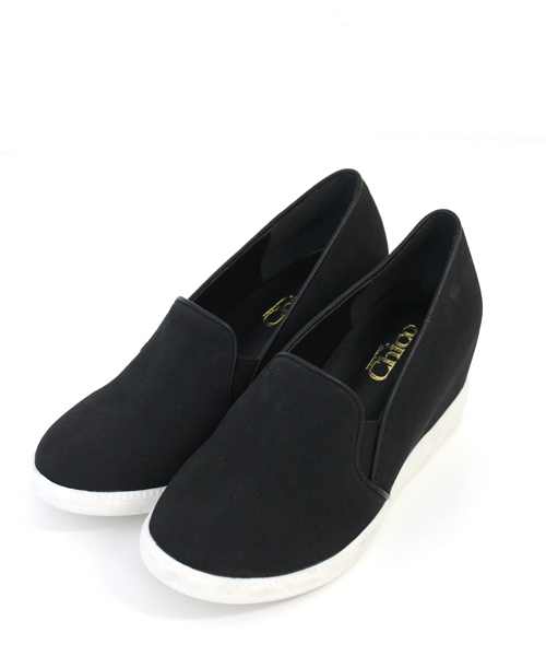 Chico（チコ）の「スリッポンウェッジ（スニーカー・レディース・ブラック/ホワイト/ベージュ・SMALL/MEDIUM/LARGE）」の2枚目の写真