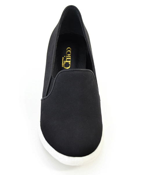 Chico（チコ）の「スリッポンウェッジ（スニーカー・レディース・ブラック/ホワイト/ベージュ・SMALL/MEDIUM/LARGE）」の4枚目の写真