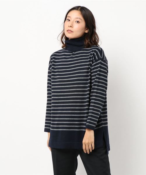 AMERICAN HOLIC（アメリカンホリック）の「Wool混タートルネックニットチュニック（チュニック・レディース・チャコールグレー/ベージュ/ピンク/グリーン/マスタード/モカ/グレー系その他/その他7/ブラック系その他4/ブルー系その他2・FREE）」の7枚目の写真