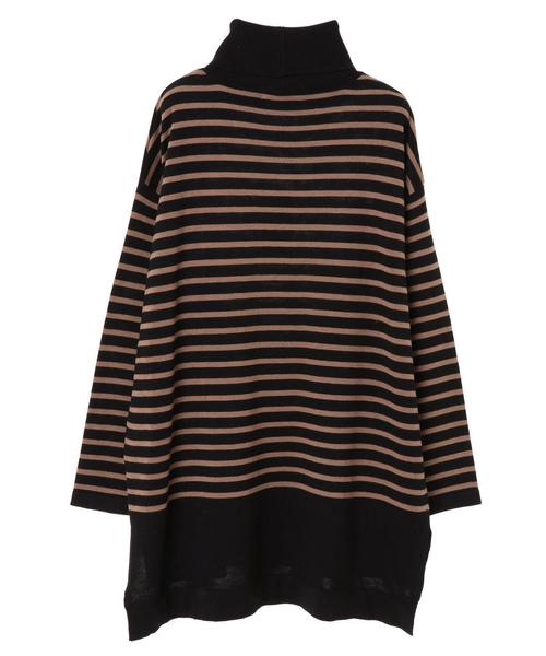 AMERICAN HOLIC（アメリカンホリック）の「Wool混タートルネックニットチュニック（チュニック・レディース・チャコールグレー/ベージュ/ピンク/グリーン/マスタード/モカ/グレー系その他/その他7/ブラック系その他4/ブルー系その他2・FREE）」の14枚目の写真