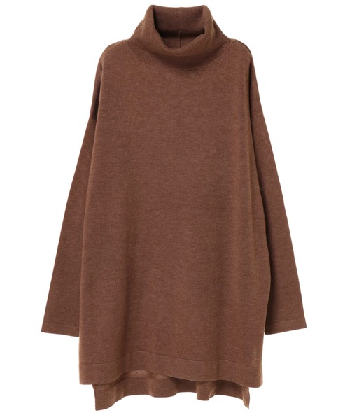 AMERICAN HOLIC（アメリカンホリック）の「Wool混タートルネックニットチュニック（チュニック・レディース・チャコールグレー/ベージュ/ピンク/グリーン/マスタード/モカ/グレー系その他/その他7/ブラック系その他4/ブルー系その他2・FREE）」の4枚目の写真