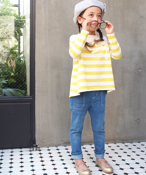 KP（ケーピー）の「デニムパンツ（デニムパンツ・キッズ・ネイビー/ブルー・110cm/120cm/130cm/100cm）」の2枚目の写真