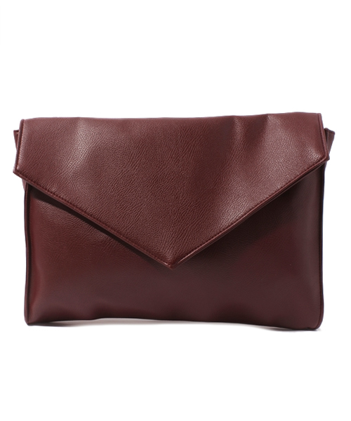 WEGO(ウィゴー)の「WEGO/レタークラッチバッグ(クラッチバッグ・レディース・ホワイト/ブラック/ネイビー/ワイン・FREE)」の1枚目の写真