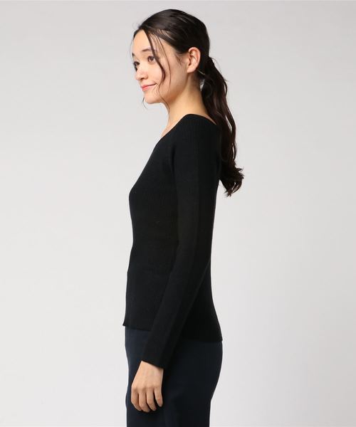 one way（ワンウェイ）の「ハートネックリブニット（ニット/セーター・レディース・ホワイト/ブラック/ボルドー/ブラック系その他/ライトピンク・M）」の7枚目の写真