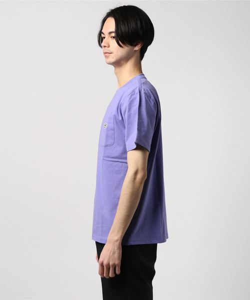 Purple&Yellow（パープルアンドイエロー）の「ポケットワッペン 半袖Tシャツ（Tシャツ/カットソー・メンズ・ブラック/ホワイト/イエロー/ライラック・LARGE/MEDIUM/SMALL/X-LARGE/X-SMALL）」の5枚目の写真