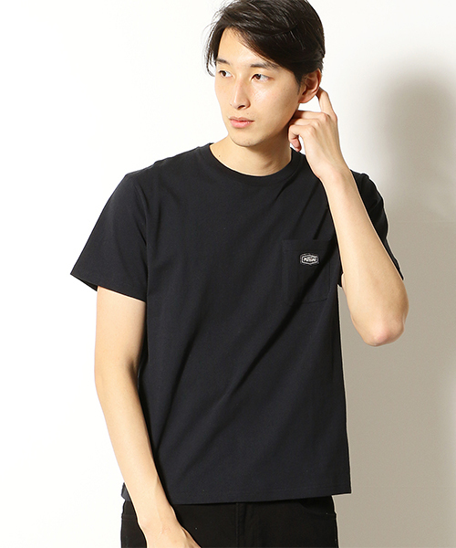 Purple&Yellow（パープルアンドイエロー）の「ポケットワッペン 半袖Tシャツ（Tシャツ/カットソー・メンズ・ブラック/ホワイト/イエロー/ライラック・LARGE/MEDIUM/SMALL/X-LARGE/X-SMALL）」の7枚目の写真