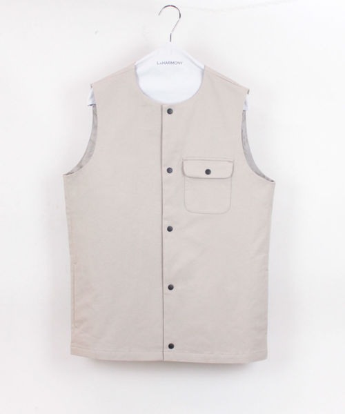 L&HARMONY（エルアンドハーモニー）の「＜L&HARMONY / エルアンドハーモニー＞クルーネックスナップボタンベスト（ベスト・メンズ・ネイビー/グレー・MEDIUM/LARGE）」の13枚目の写真