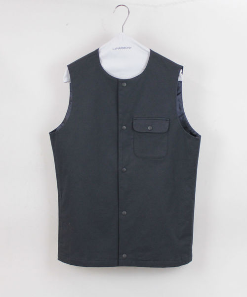 L&HARMONY（エルアンドハーモニー）の「＜L&HARMONY / エルアンドハーモニー＞クルーネックスナップボタンベスト（ベスト・メンズ・ネイビー/グレー・MEDIUM/LARGE）」の12枚目の写真