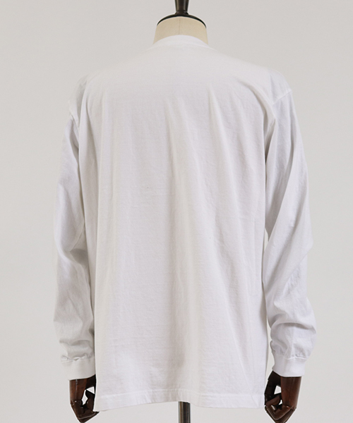 Jih Nunc（ジーヌンク）の「mlt2475-ロングスリーブプリントTシャツ -ENJOY THE WORLD-（Tシャツ/カットソー・メンズ・ホワイト/ブラック・M/L）」の10枚目の写真