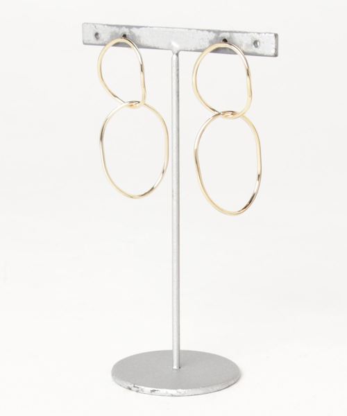 petitcro（プティクロ）の「【petitcro】サークルデザイン　ピアス（ピアス（両耳用）・レディース・シルバー/ゴールド・ONE SIZE）」の2枚目の写真