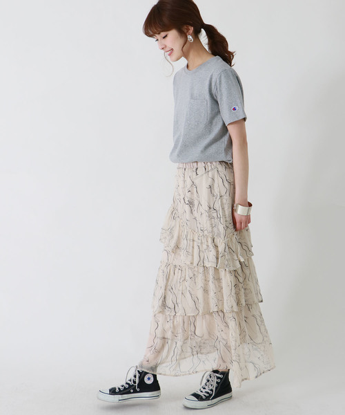 Champion（チャンピオン）の「【Champion】POCKET T-SHIRT（Tシャツ/カットソー・レディース・ホワイト/ブラック/グレー/ネイビー/バイオレット/オートミール/ベージュ/ピンク・M/L）」の9枚目の写真