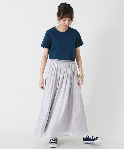 Champion（チャンピオン）の「【Champion】POCKET T-SHIRT（Tシャツ/カットソー・レディース・ホワイト/ブラック/グレー/ネイビー/バイオレット/オートミール/ベージュ/ピンク・M/L）」の11枚目の写真