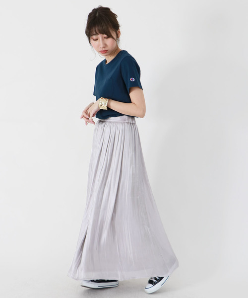 Champion（チャンピオン）の「【Champion】POCKET T-SHIRT（Tシャツ/カットソー・レディース・ホワイト/ブラック/グレー/ネイビー/バイオレット/オートミール/ベージュ/ピンク・M/L）」の12枚目の写真