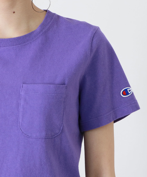 Champion（チャンピオン）の「【Champion】POCKET T-SHIRT（Tシャツ/カットソー・レディース・ホワイト/ブラック/グレー/ネイビー/バイオレット/オートミール/ベージュ/ピンク・M/L）」の22枚目の写真