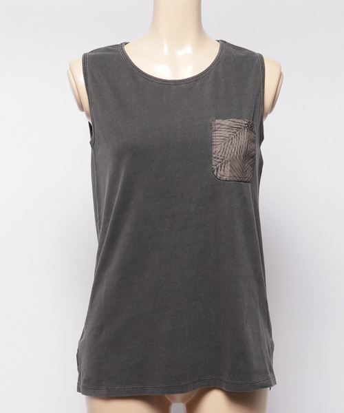 BILLABONG（ビラボン）の「タンクトップ BILLABONG AJ013-391（タンクトップ・レディース・チャコールグレー/レッド/オフホワイト・L/M）」の2枚目の写真