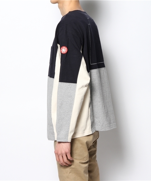 BEAMS(ビームス)の「○C.E / PATCH WORK LONG SREEVE TEE(Tシャツ/カットソー・メンズ・グレー/ネイビー・LARGE/SMALL/MEDIUM)」の10枚目の写真