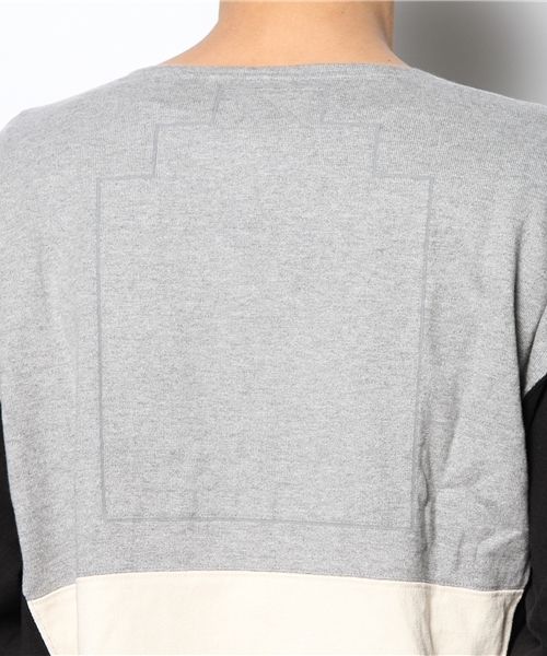 BEAMS(ビームス)の「○C.E / PATCH WORK LONG SREEVE TEE(Tシャツ/カットソー・メンズ・グレー/ネイビー・LARGE/SMALL/MEDIUM)」の8枚目の写真