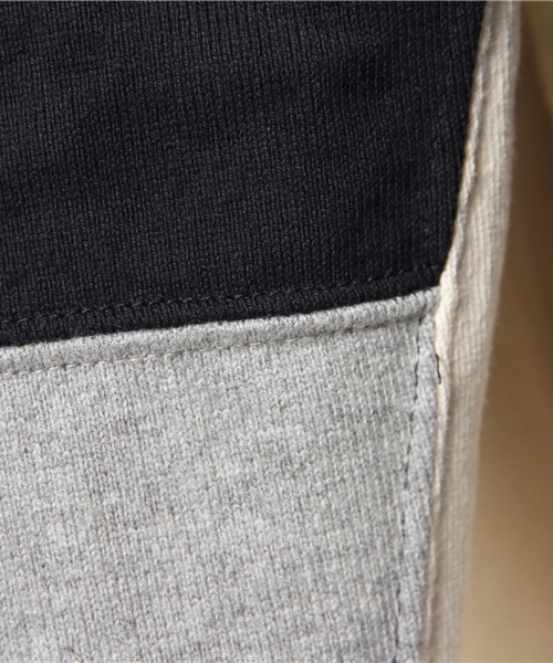 BEAMS(ビームス)の「○C.E / PATCH WORK LONG SREEVE TEE(Tシャツ/カットソー・メンズ・グレー/ネイビー・LARGE/SMALL/MEDIUM)」の3枚目の写真